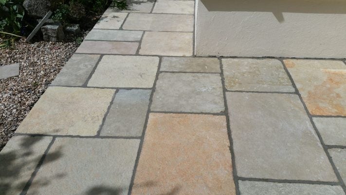 Yellow Limestone Patio