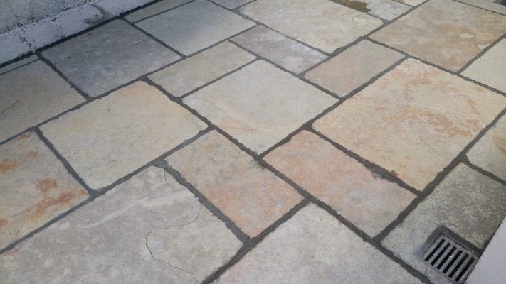 Yellow Limestone Patio