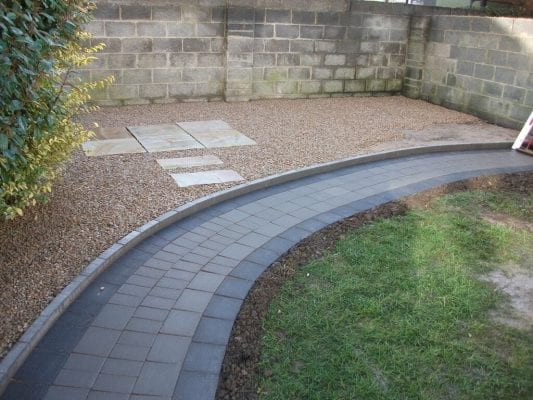 Gravel with Curved Pathway